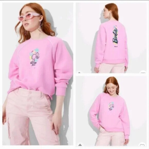 Women's Barbie Lemons Graphic Sweatshirt - Pink XS - Picture 1 of 5